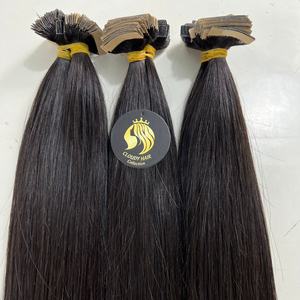Extensiones de Cabello Adhesivas, Cabello Liso, Color Natural, Cabello Humano Virgen Brasileño, Doble Trama, Cutícula Alineada, Base de Seda Remy - Product Image 2