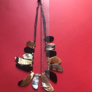 Collar de cuerno de búfalo de alta calidad, collar de cuerno Natural de Color ámbar miel, joyería de cuerno de búfalo para mujer, moda a precio barato - Product Image 1