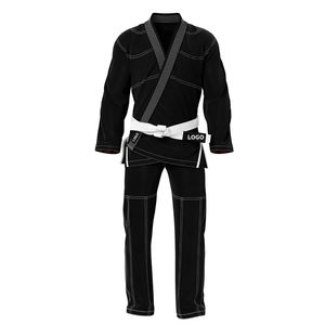 Black <b>White</b> BJJ Kimono Unisex Martial Arts Wear Stretch Breathable Lightweight Polyester Cotton Fabric Martial Arts <b>Belt</b> New - Product Image 1