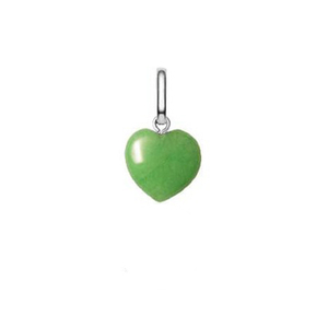 Pendentif en péridot en forme de cœur, pierre de naissance d'août, charme en pierre précieuse verte avec bélière en argent, bijoux délicats faits à la main pour femmes - Product Image 1