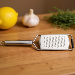 Rallador de Acero Inoxidable Super Sharp Smart Polished Chrome 2462 Ghidini Cipriano, Herramienta Especializada con Cuchilla de Hoja Mediana (31x7.8cm) - Product Image 3