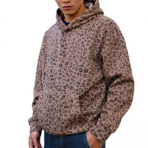 Sweat-shirts d'hiver de haute qualité pour hommes, nouveau style 2025, créez vos propres sweats-shirts pour hommes à imprimé léopard avec service OEM - Product Image 1