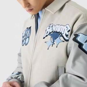 Fabricante personalizado de alta calidad bordado mangas de cuero Letterman Varsity chaquetas para hombres Varsity chaqueta para hombre - Product Image 3