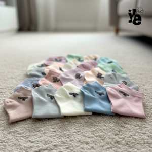 Calcetines de Nailon Suaves y Cómodos para Mujer, 600 Pares, Calcetines con Estampado de Dibujos Animados, Estilo Lindo, Transpirables y Cálidos para Primavera y Verano - Product Image 3