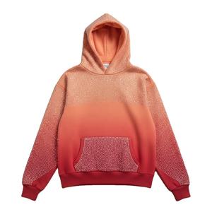 Best Quality 100% Cotton Sun Faded <b>Rhinestone</b> <b>Hoodie</b> Custom Logo Design Pullover Oversized Sparkly Vintage Winter for Men - Product Image 1