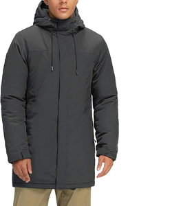 Vestes d'hiver pour hommes, longues et chaudes, avec capuche, décontractées, matelassées, parka coupe-vent - Product Image 3