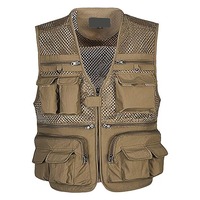 Professionnel personnalisé coton Polyester hommes Multi poches Cargo utilitaire gilet vêtements de travail gilet Sport gilet Multi poches gilet