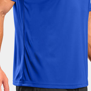 Ropa de calle para hombre, camiseta de alta calidad con timbre, producto personalizado, camiseta de tela elástica con cuello redondo en blanco para hombre - Product Image 5