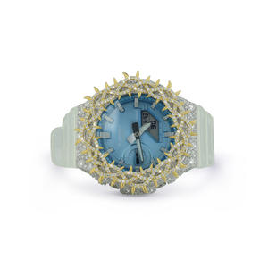 Montre luxueuse Thorns avec lunette sertie de diamants, diamant moissanite VVS, bijoux hip-hop, argent 925, montre unisexe pour mariage - Product Image 1