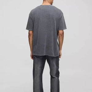 Dernier modèle de t-shirts pour hommes à manches courtes, vêtements décontractés à col rond et col rond de qualité supérieure, t-shirt 100% coton pour hommes, coupe ample - Product Image 3