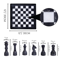 Boîte de rangement en marbre pour jeu d'échecs |   Échiquier en pierre noire et blanche fait main |   Jeu de stratégie classique pour adultes et enfants |   Ange animalier