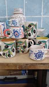 Taza de Café de Cerámica Mediterránea con Relieve Floral Turco 3D Personalizada al por Mayor, Hecha a Mano y Pintada a Mano, con Cuchara, Regalo Turístico de Viaje - Product Image 5