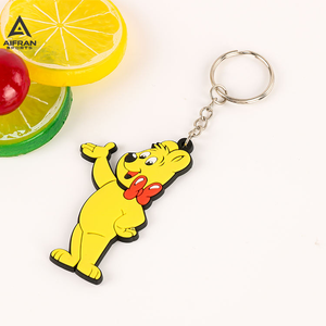 AIFRAN Custom Made PVC Keychain Promotional 3D Rubber <b>Keyring</b> Personalized Brand Logo Soft Silicone Key Holder Factory - Product Image 4