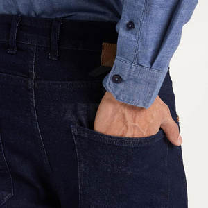 Pantalones vaqueros de hombre hechos a medida en estilo sólido Etiqueta privada más vendida en buena calidad para otoño y verano Tamaño adulto - Product Image 5