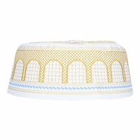 Nueva Llegada 2024 Gorras Musulmanas para Hombres, Gorros para Rezar Namaz en la Mezquita, Diseño Elegante con Estampado Árabe, Gorras Islámicas para Niños
