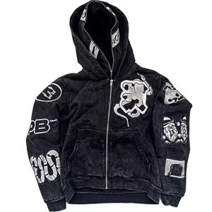 Sudadera con capucha Vintage para hombre a precio de fábrica, jersey de peso pesado, chándal para correr, Sudadera de punto cálido, Technics bordados ODM - Product Image 2