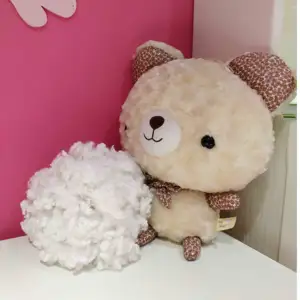 Stuffing Teddy Bear Toys Use 3D*32mm HC Slick Flame Retardant With BS5852 Polyester Fibers