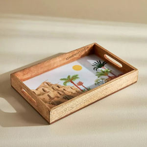 Plateau rectangulaire vintage de haute qualité, nouveau, pour servir, nouvel arrivage, décoration de la maison, plateaux et assiettes pour les collations et le thé, pour les tasses et les verres - Product Image 6