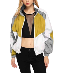 Chaqueta Cortavientos Deportiva de Punto con Bordado para Mujer, Ligera, de Poliéster, con Capucha, Estilo Anorak, Venta al Por Mayor - Product Image 3