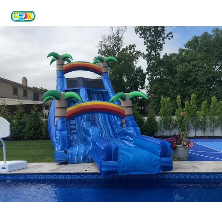 premium giant pvc water swimming waterslide for in inflatable pool slide above ground inground pool kids