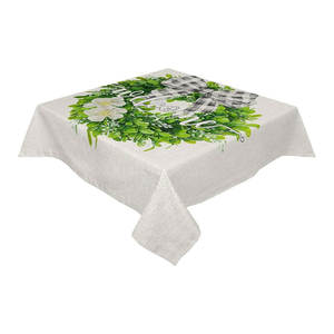 Nouvelle arrivée de nappes de mariage rondes de luxe en pur coton de style moderne avec logo privé personnalisé - Product Image 1