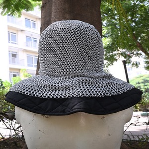 เกราะยุคเรอเนซองส์16เกจที่ใหญ่ที่สุดในยุคกลางมีฮู้ด chainmail coif จากบทบาทไวกิ้งบริษัทผลิตงานพิมพ์ตามสั่ง - Product Image 3