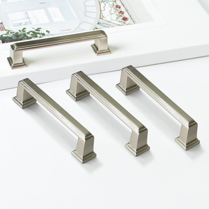 Neo Classic Poignée d'armoire en alliage de zinc Barre de base carrée durable pour cuisine minimaliste Salle de bain Chambre Armoire Tiroir - Product Image 1