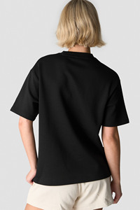 Camisetas negras para mujer con estampado Vintage de gran tamaño liso más vendidas, camisetas deportivas y activas sostenibles transpirables para mujer - Product Image 2