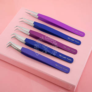 Advanced Custom Curved Classic Eyelash Tweezers Lightweight Straight Isolation Sustainable Lash Extension Tweezer - Product Image 1