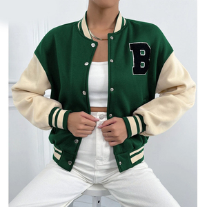 Chaquetas Varsity para Mujer al por Mayor, Nuevas y Elegantes, con Letras, Servicio OEM, Último Diseño, Color Sólido - Product Image 4