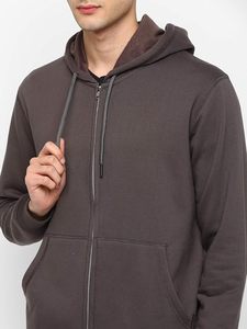 Sweat à capuche d'hiver en molleton de coton vierge pour hommes sweats à capuche décontractés en coton personnalisés sweats à capuche en coton de qualité bon marché pour hommes vente en gros - Product Image 6