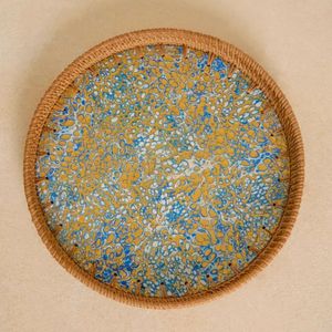 Design chaud coquille d'oeuf en rotin rond plateau de service variété de taille pour table café et ustensiles de cuisine en gros de haute qualité du Vietnam - Product Image 2