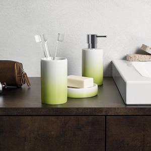 Portaspazzolino in porcellana Spirella 'Tube' verde, 7 x 11,5 cm - Product Image 2