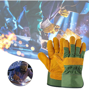Nuevo artículo de tendencia, guantes de seguridad para el trabajo de construcción al aire libre, venta al por mayor, guantes de trabajo de cuero de vaca resistentes - Product Image 5