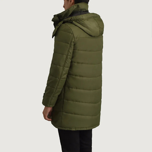 Parka à capuche Moore Green sur mesure en gros pour hommes et femmes, veste en nylon pour les deux sexes - Product Image 5