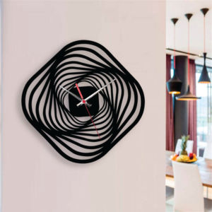 Horloge murale décorative ronde silencieuse en bois de placage de chêne personnalisable avec affichage de l'heure en quartz - Product Image 5