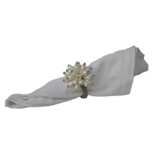 Porte-serviettes en métal de conception ironique pour décor de fête de mariage festif de vaisselle avec rond de serviette de conception colorée - Product Image 3