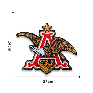 Vente directe usine OEM – Patch brodé personnalisé de haute qualité à coudre, motif drapeau national tissé - Product Image 2