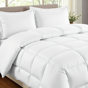 Edredón moderno de 225x220cm, tela cepillada Premium con relleno de algodón fijo, alto calor de Loft, patrón liso transpirable - Product Image 4