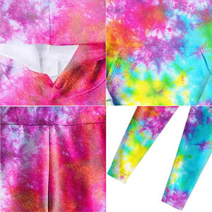 Conjunto de Sudadera con capucha unisex Tie-Dye Fleece, patrón 3D resistente a la decoloración vibrante, opciones de marca personalizadas, servicio OEM/ODM, descuentos por pedidos a granel - Product Image 4