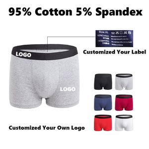 Vente en gros de sous-vêtements 100 coton confortables personnalisés pour hommes caleçons et caleçons respirants de couleur unie vêtements pour hommes - Product Image 6