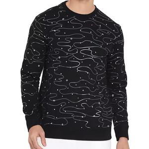 Sweat tricoté unisexe coton mélangé adultes qualité supérieure décontracté hiver Streetwear respirant hommes sweat à col rond - Product Image 4