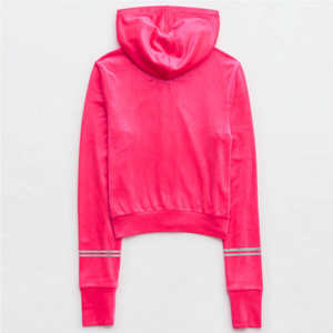 Trending Products New Arrivals 100% Cotton <b>Ladies</b> Velour Tracksuits Velvet Crop Hoodies and <b>Pants</b> Sets Women 2 Pieces for Girls - Product Image 4