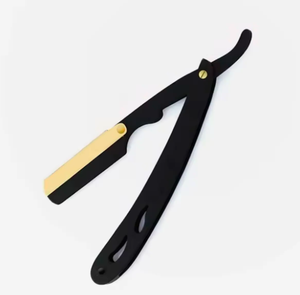 Rasoir professionnel à bord droit pour hommes rasoir de barbier en acier inoxydable pliant couteau de rasage manuel outils d'épilation PAR ANAAIF - Product Image 4