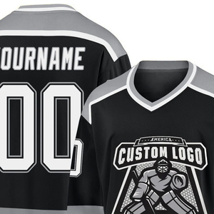 Vente en gros de maillots de hockey sur glace personnalisés avec logo personnalisé, service OEM, design unique, 100% polyester, séchage rapide - Product Image 3