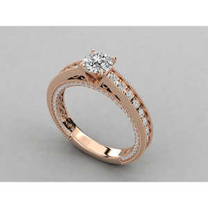 Anillo Solitario de Oro de 10K para Mujer con Diamante Cultivado en Laboratorio - Product Image 1