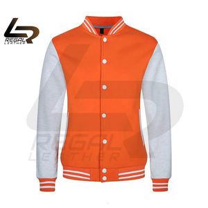 Vente en gros OEM Veste en cuir brodée en chenille à chaîne universitaire personnalisée en toile pour hommes Style long Letterman Baseball Design pour - Product Image 2