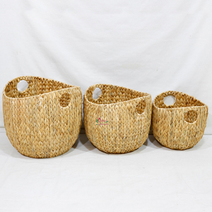 Eco-Friendly Handmade Water Hyacinth <b>Wicker</b> <b>Baskets</b>, Natural <b>Storage</b> Solution for Elegant and Stylish Home Decor - Product Image 4