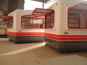 SAFTER MARINE Fibra de vidrio ligera 270x270xh240 Quiosco Versátil Almacén al aire libre Cocina Prefabricada Comedor Parque Paneles sándwich - Product Image 5