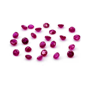 Natural Mozambique Untreated Ruby Calibrated <b>Rounds</b> 2.5mm 3mm Faceted <b>Cushion</b> Fine Crystal Customizable Heat-treated Red Pink - Product Image 4